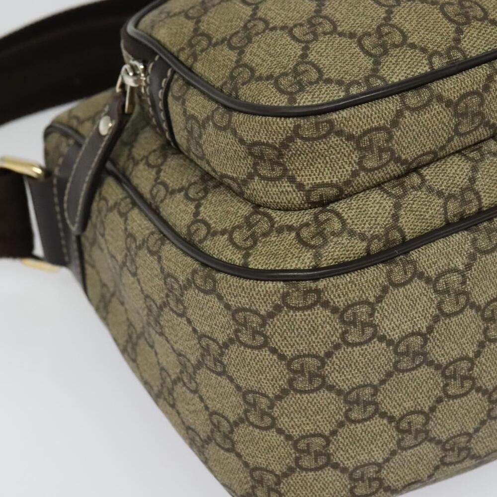 GUCCI GG Supreme Shoulder Bag Pvc Beige Gold - Picture 10 of 16